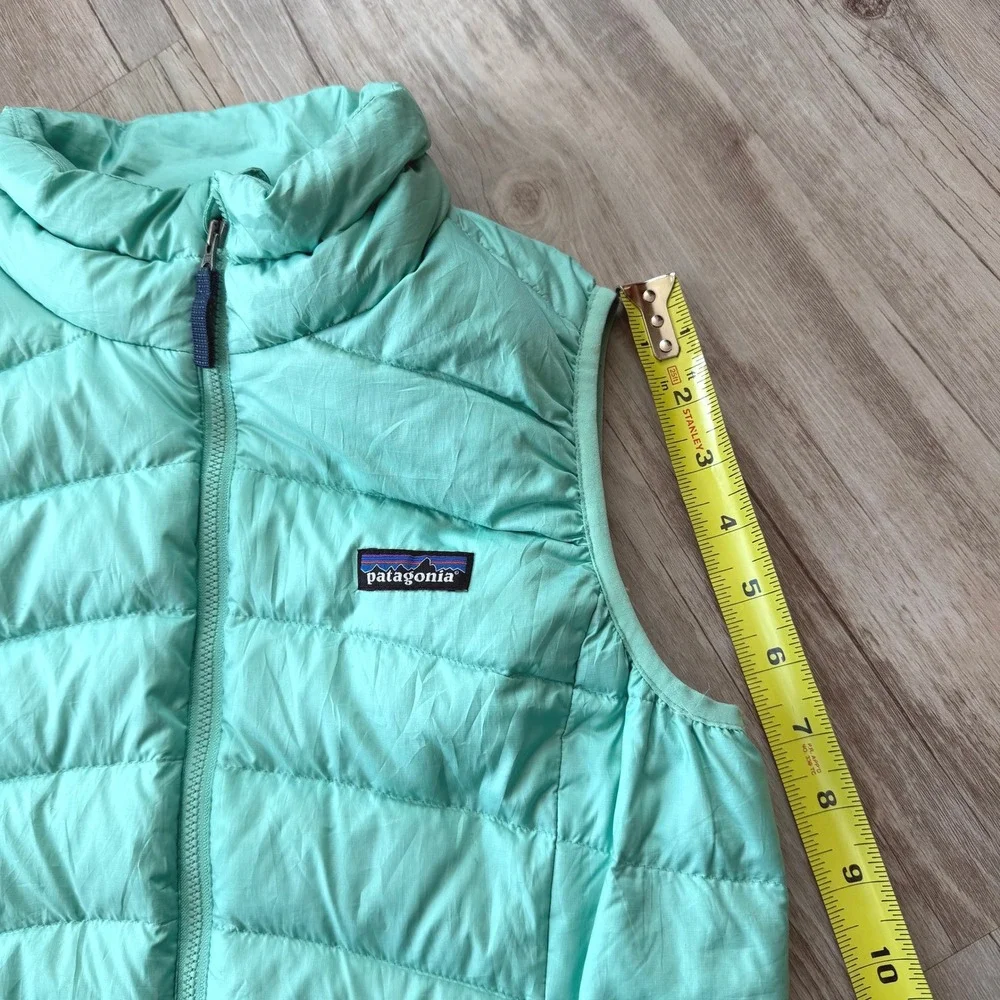 Patagonia‎ Youth Girls Down Vest Aqua Teal Lightweight Puffer Size XL 14